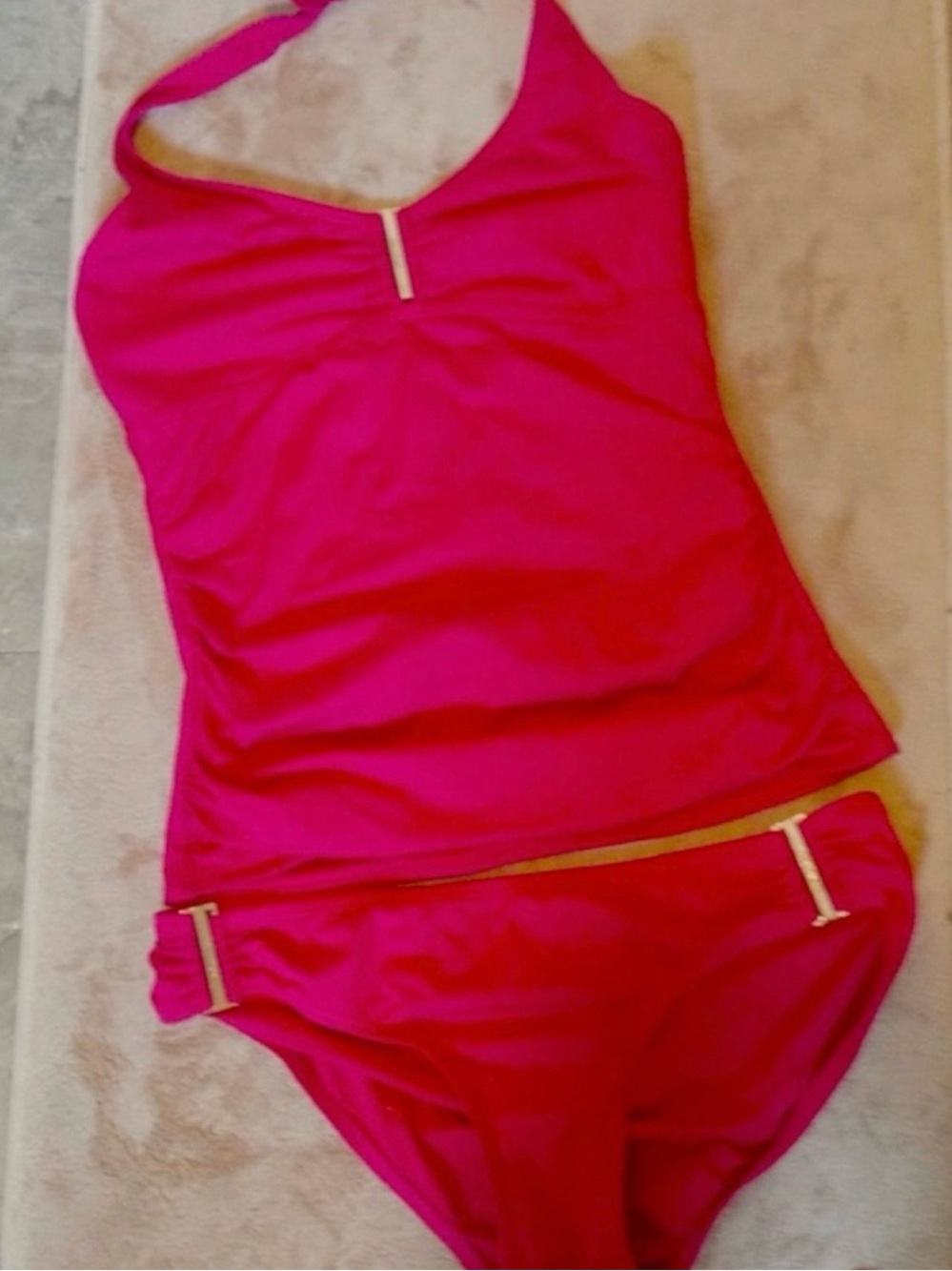 Calvin Klein Women’s Tankini Pink Size Large